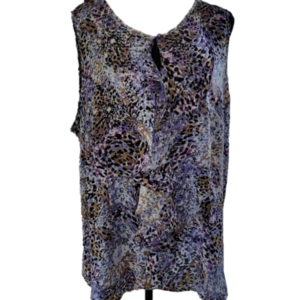 𝅺VIOLET & Claire Sleeveless Printed Blouse Size 1X